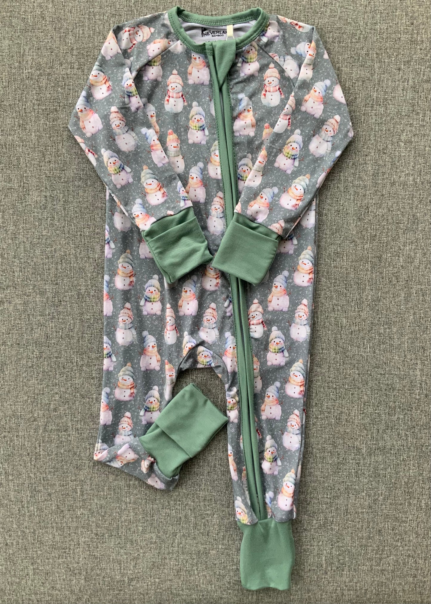 Snowy Friends One Piece Bamboo Pajamas RTS