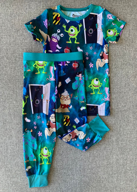 Boo's Monsters Two Piece Bamboo Pajamas RTS