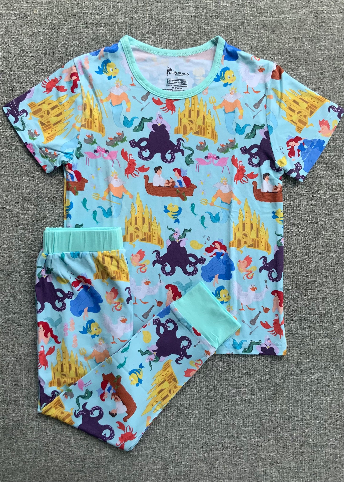 Under the Sea Two Piece Bamboo Pajamas RTS