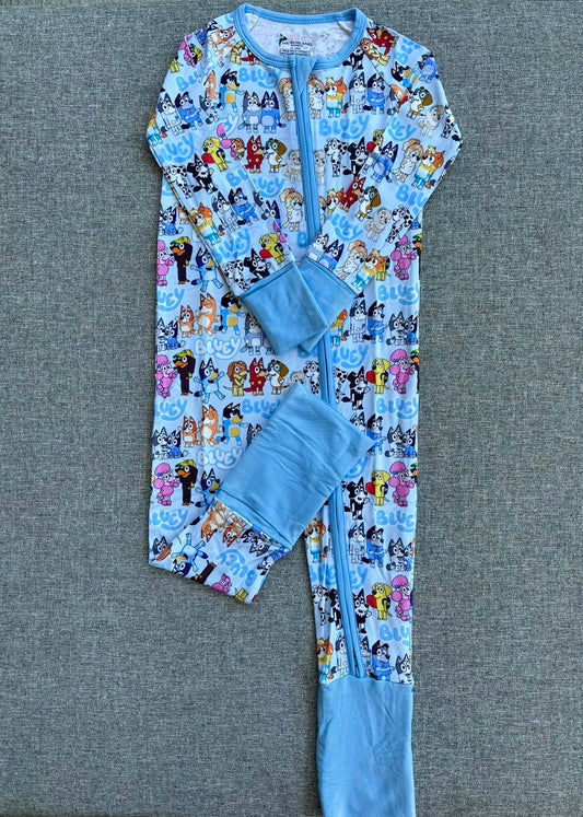 Heeler Family One Piece Bamboo Pajamas RTS