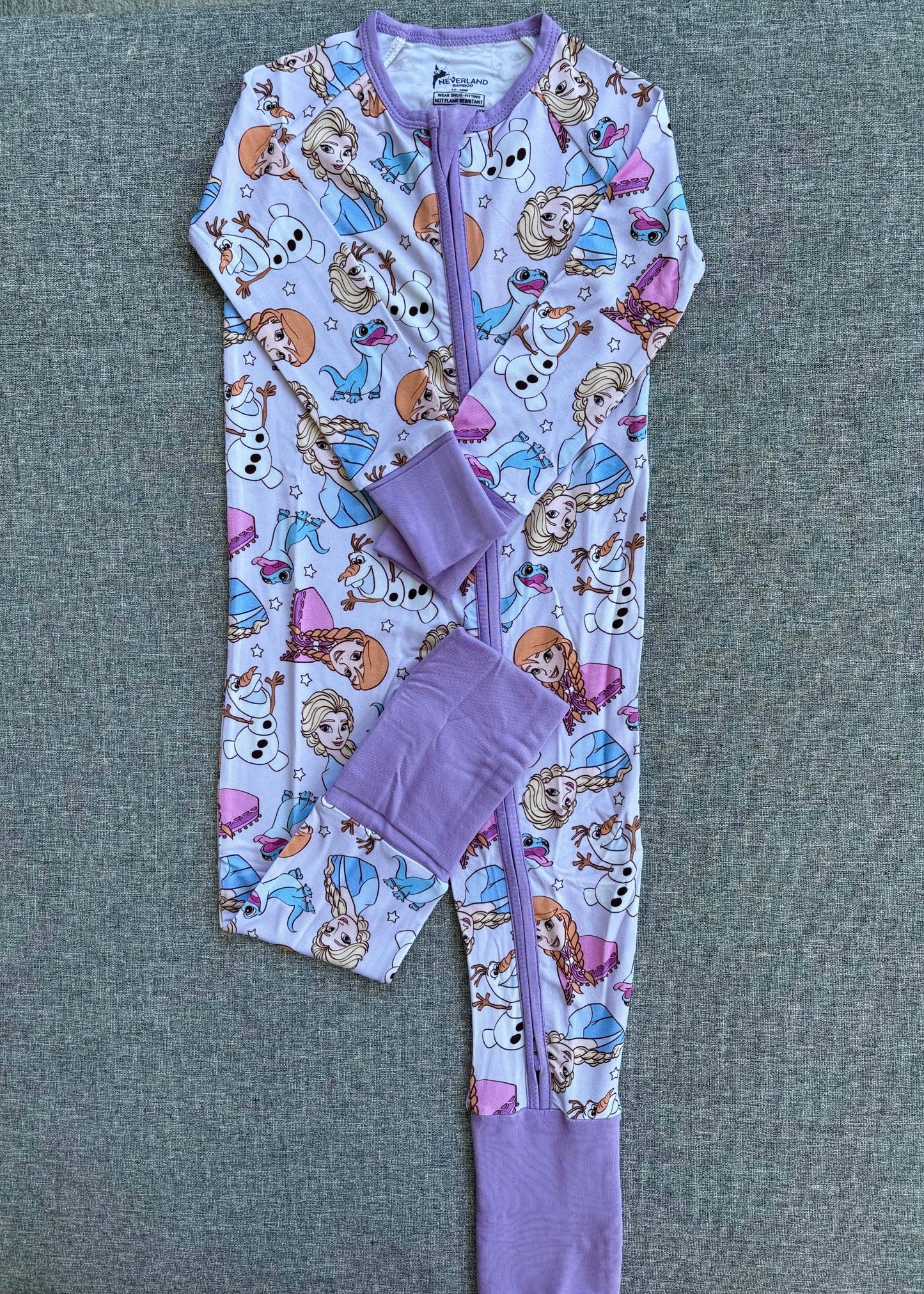 Frozen Sisters One Piece Bamboo Pajamas RTS