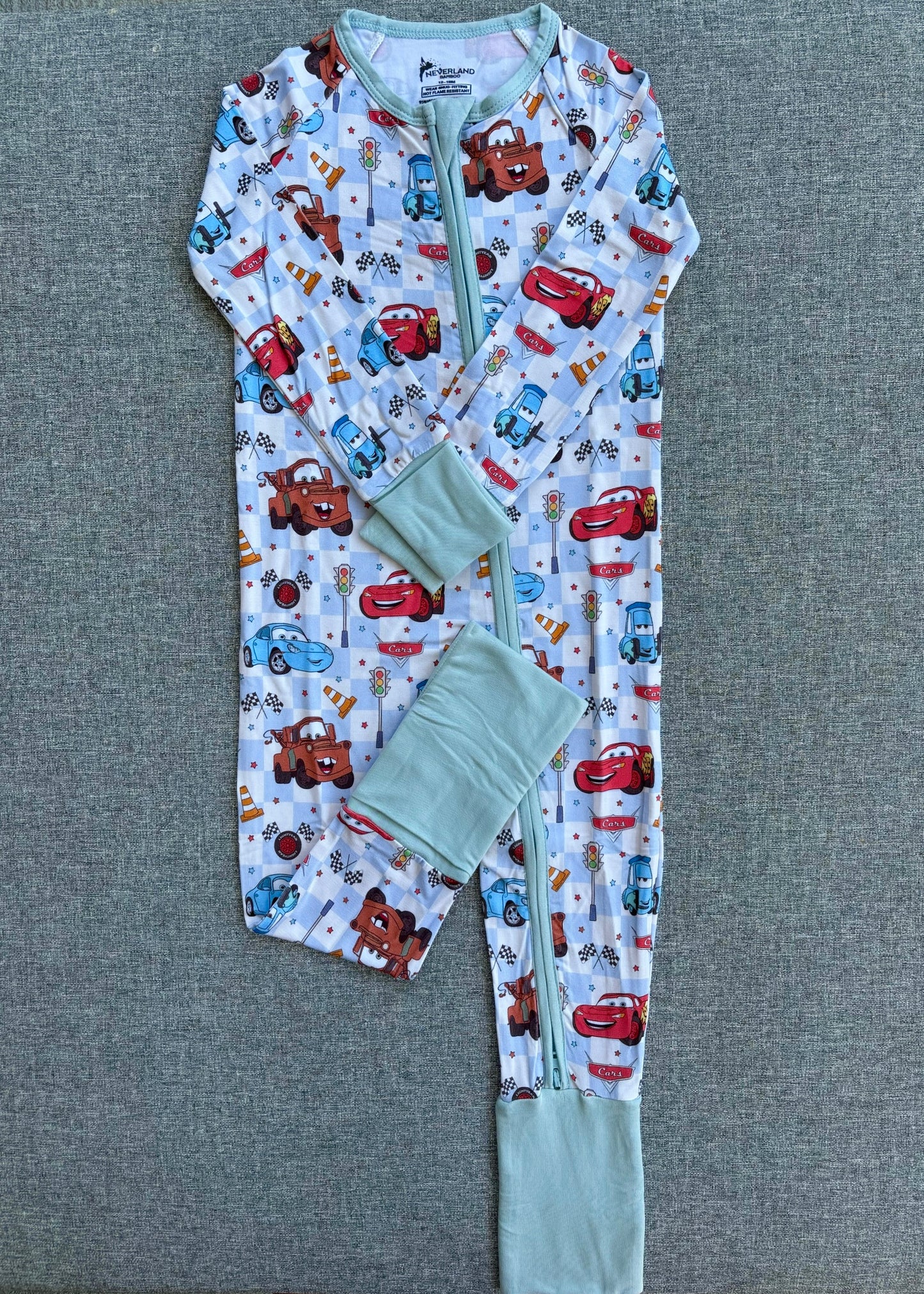 Cars One Piece Bamboo Pajamas RTS