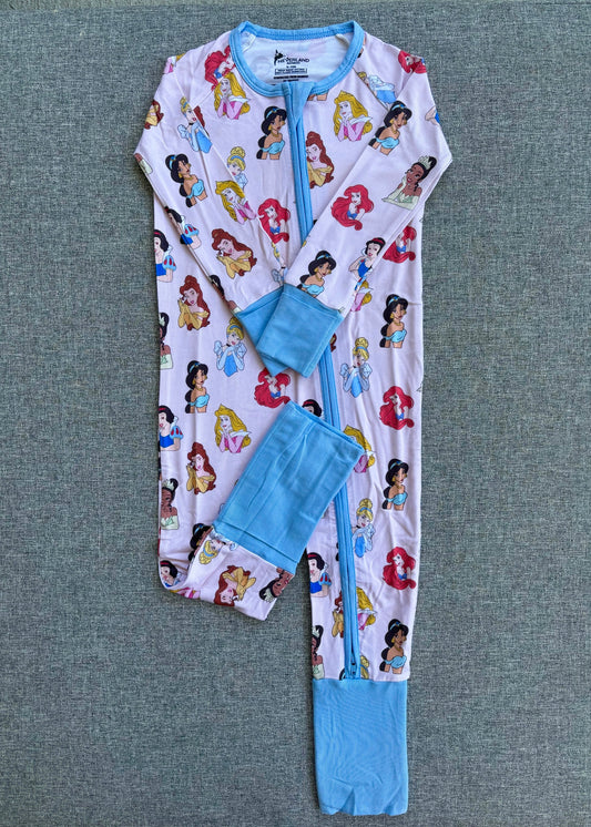 Princesses One Piece Bamboo Pajamas RTS