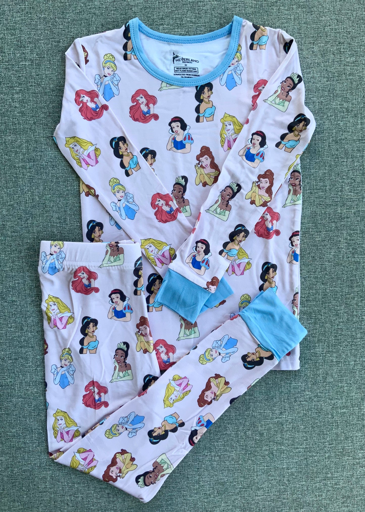 Princesses Two Piece Bamboo Pajamas RTS