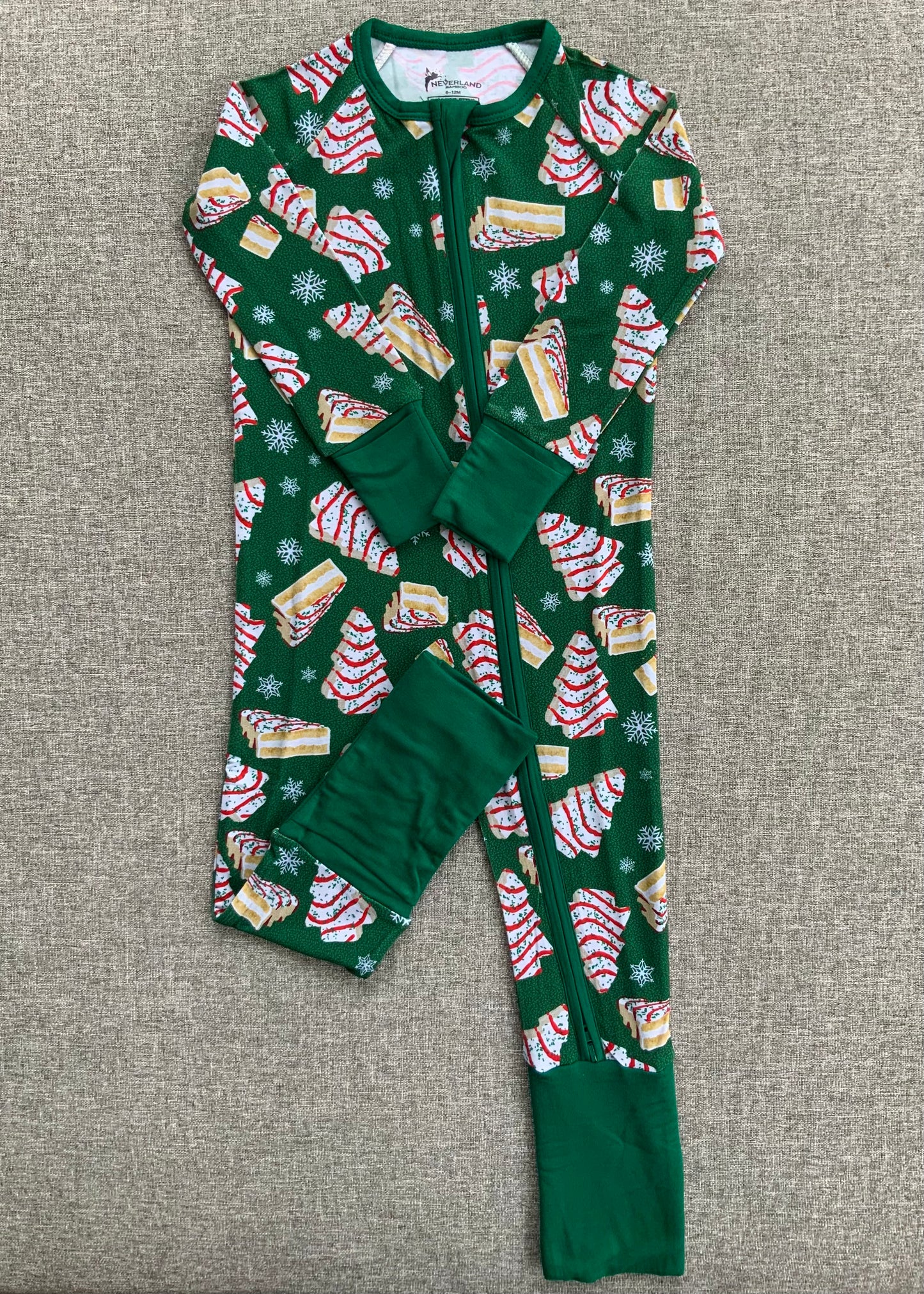 Christmas Tree Cakes One Piece Bamboo Pajamas RTS