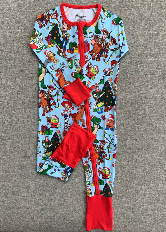 Toys Christmas One Piece Bamboo Pajamas RTS