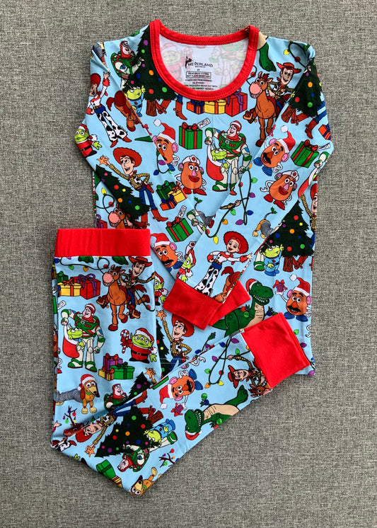 Toys Christmas Two Piece Bamboo Pajamas RTS