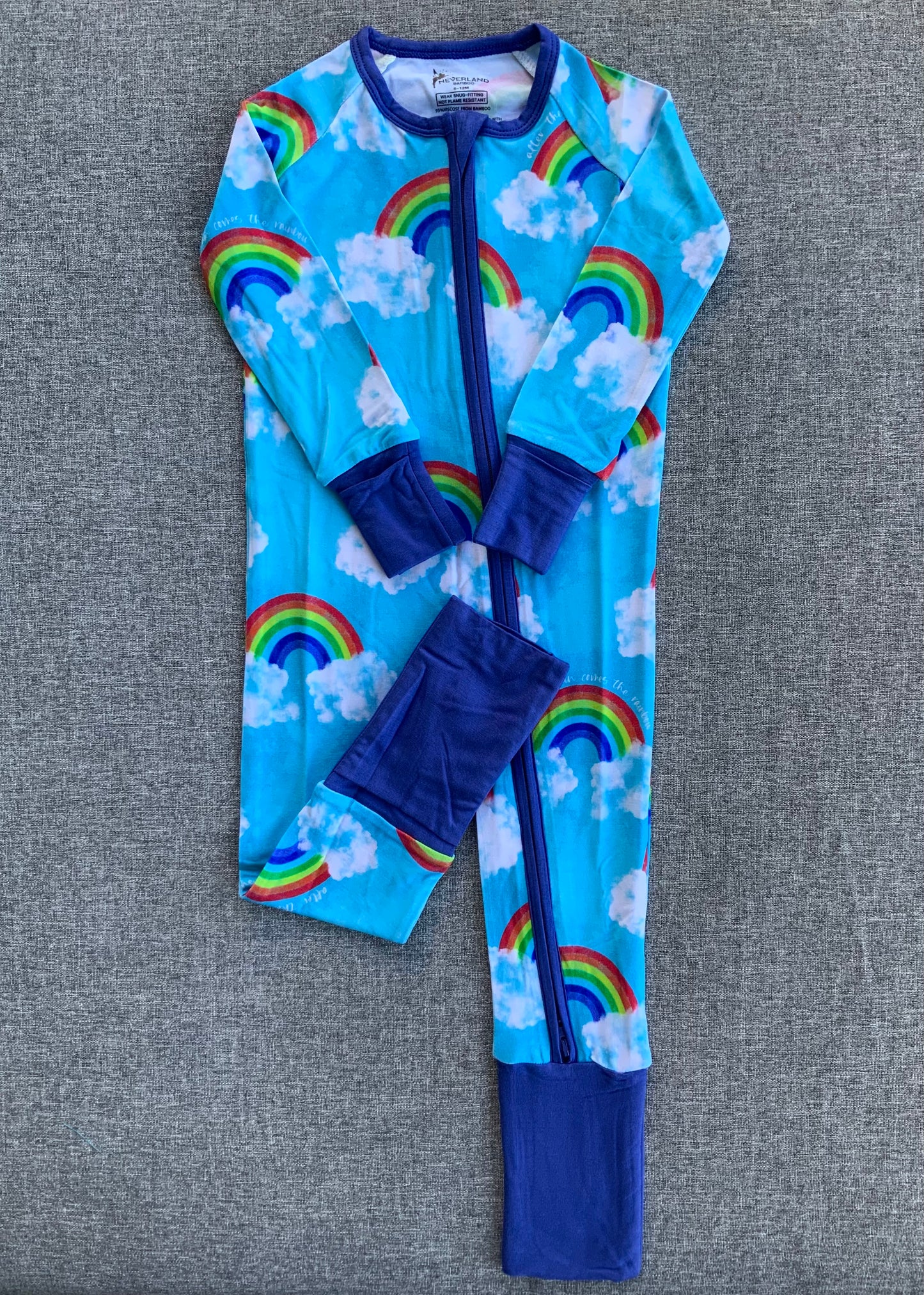 Rainbow Baby One Piece Bamboo Pajamas RTS