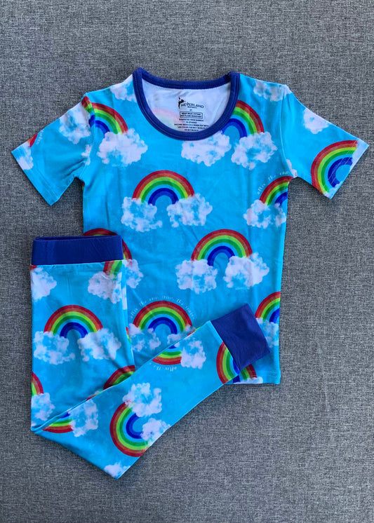 Rainbow Baby Two Piece Bamboo Pajamas RTS