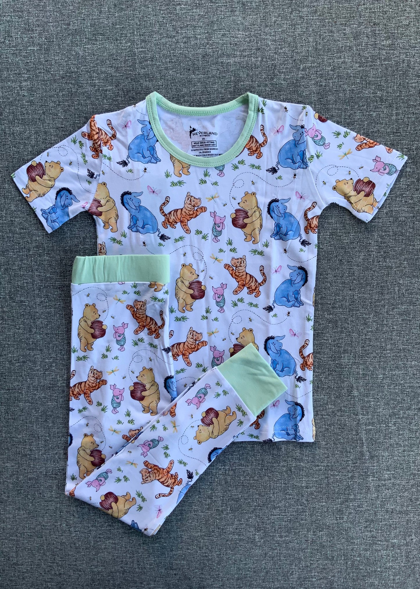 Hundred Acre Woods Two Piece Bamboo Pajamas RTS